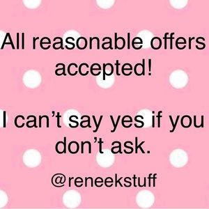 All reasonable offers accepted! I can’t say yes if you don’t ask.
